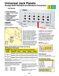 Thumbnail of document Data Sheet - UJP-3 Jack Panel Assemblies w/Universal Thermocouple Connectors